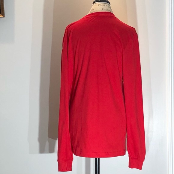 The North Face Men’s Standard Fit Long Sleeves T- Shirt in Red Sz M - Picture 4 of 7